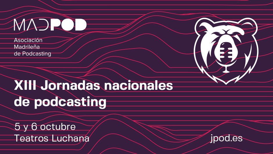 Cartel de las Jornadas de Podcasting Madrid 2018